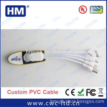 Factory directly pvc charging cable (external cable) 3D shape charging cable